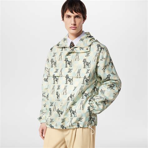 Damier Printed Hooded Anorak 